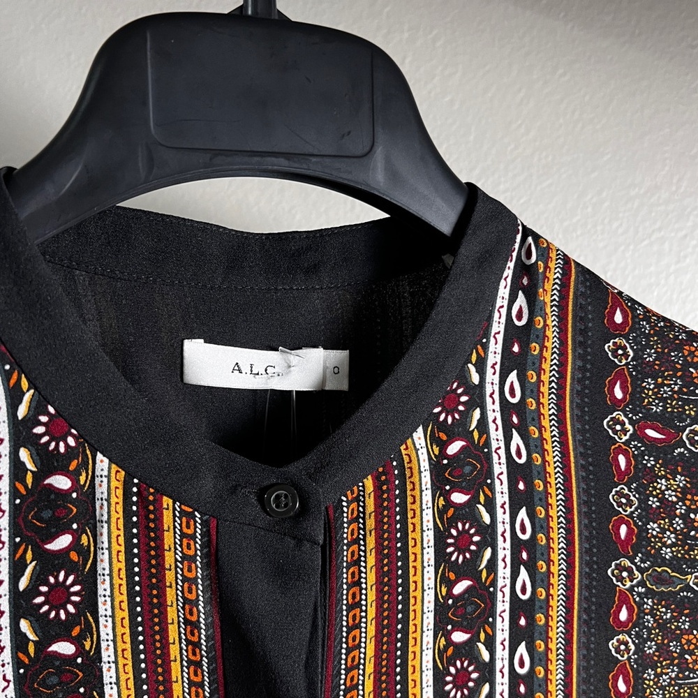 A.L.C. Multicolor Patterned Blouse NWT - image 3